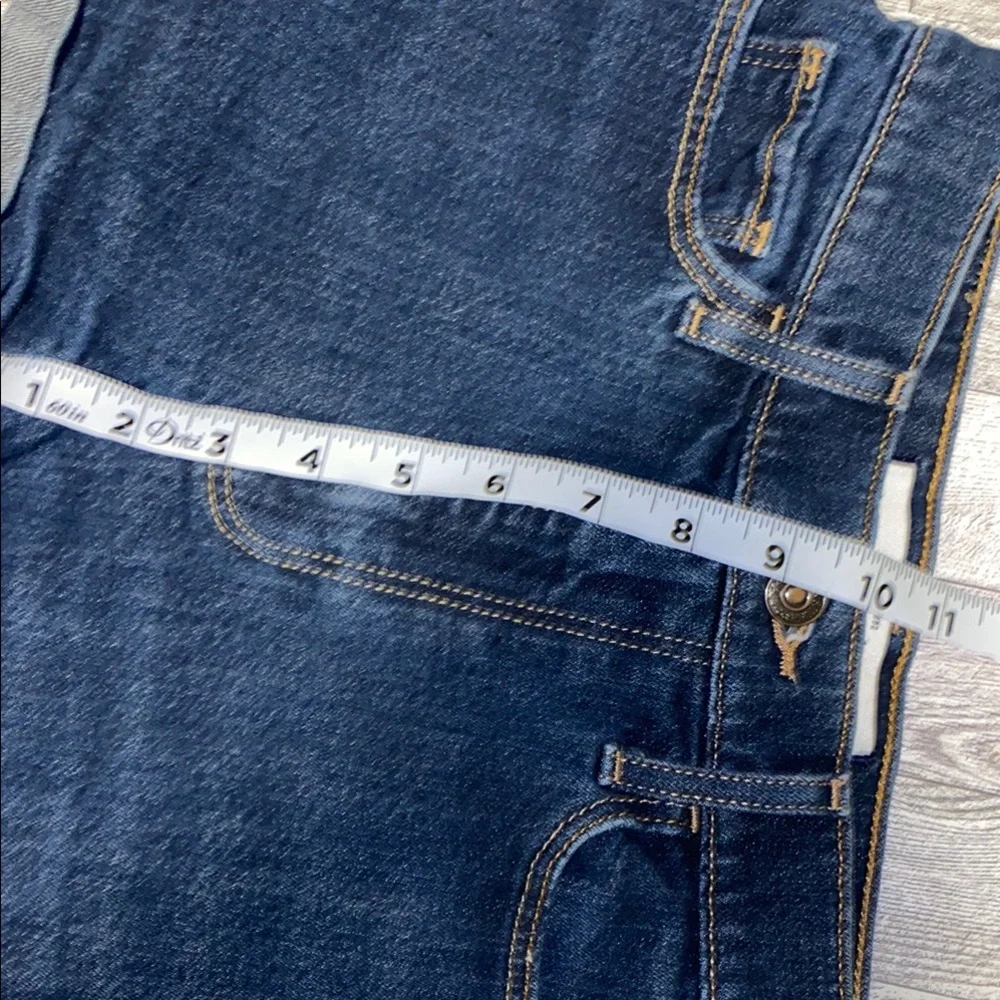 Abercrombie & Fitch Blue Jean Shorts High-Waisted Rolled Hem Size 0 - Picture 8 of 9